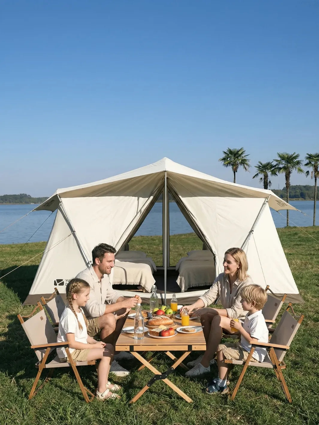 Tente en coton | QUATRE PERSONNES SPACIEUSE