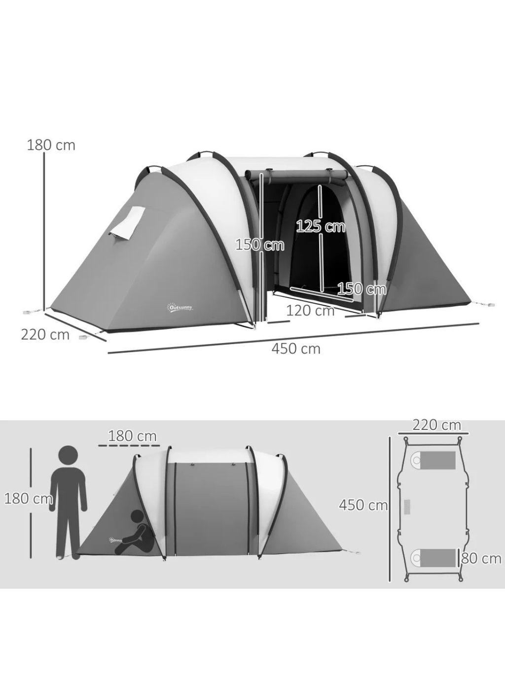 tente familiale 3 chambres