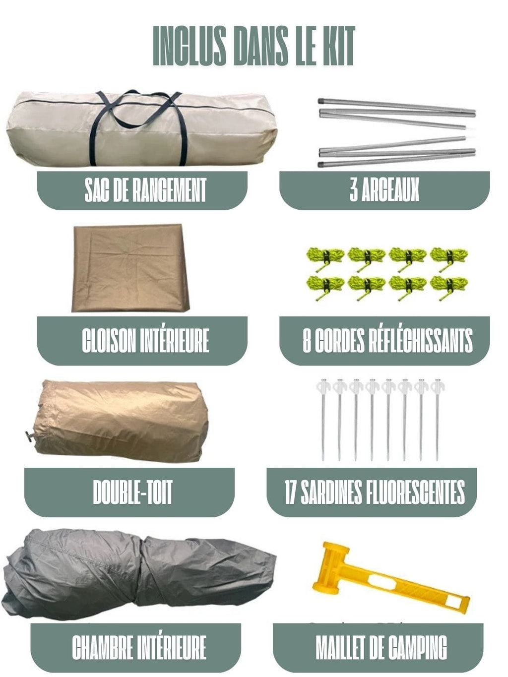 tente familiale de camping