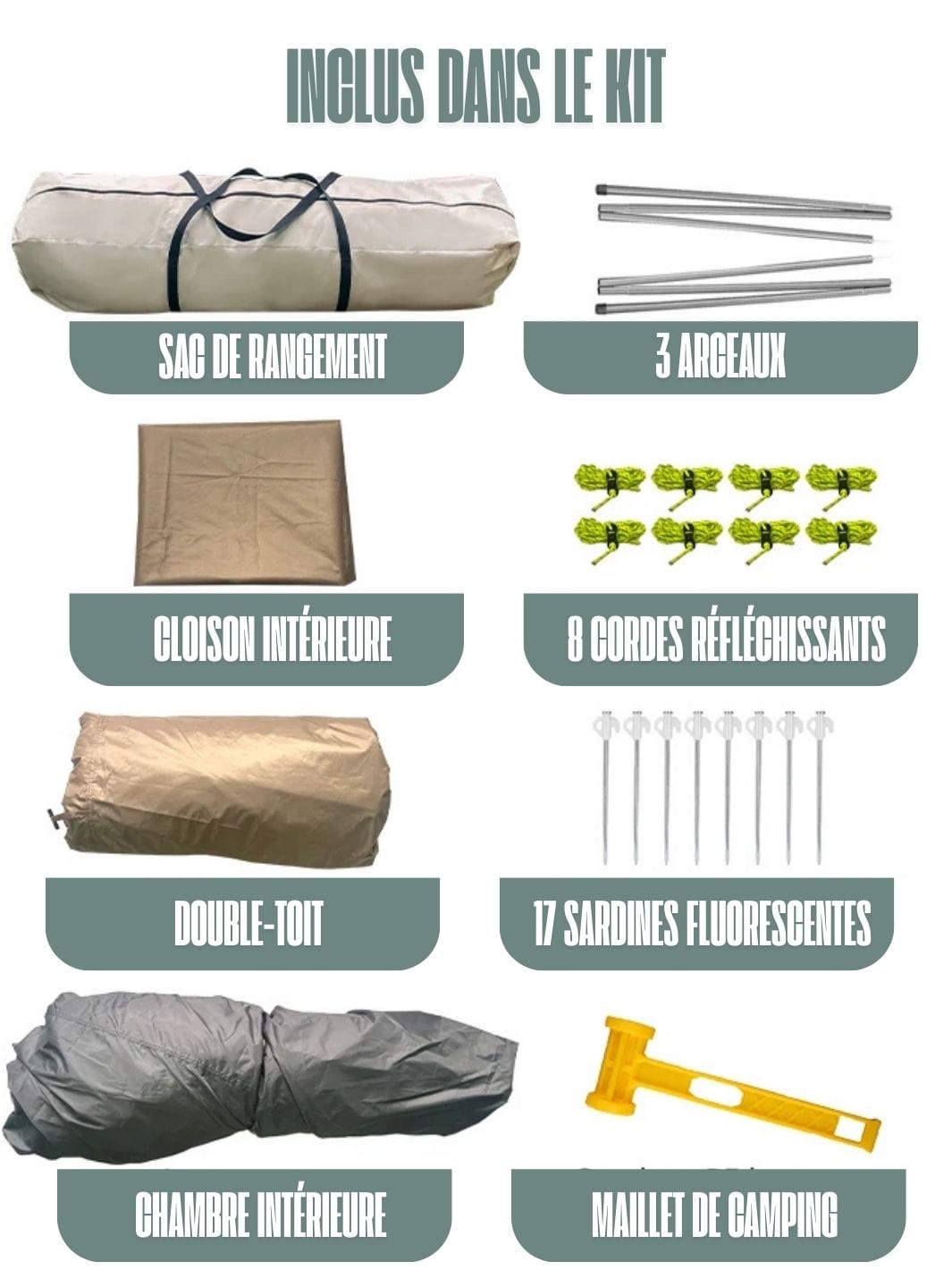 tente familiale de camping