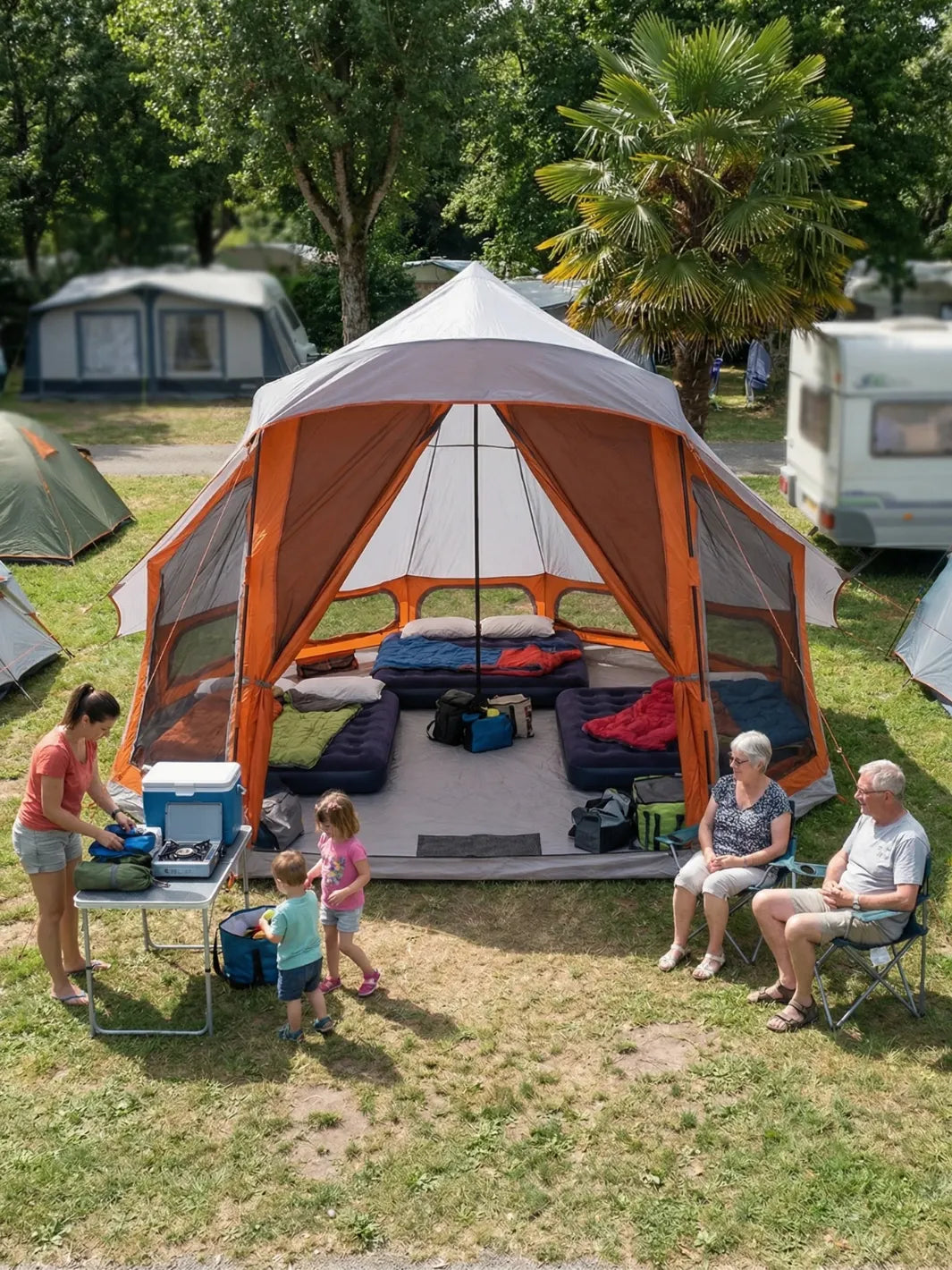 Tente familiale tipi 6 personnes | Espace & confort