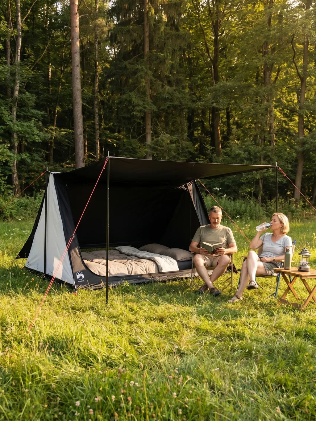 Tente fresh and black 2 personnes | OBSCURITÉ 99% & AUVENT