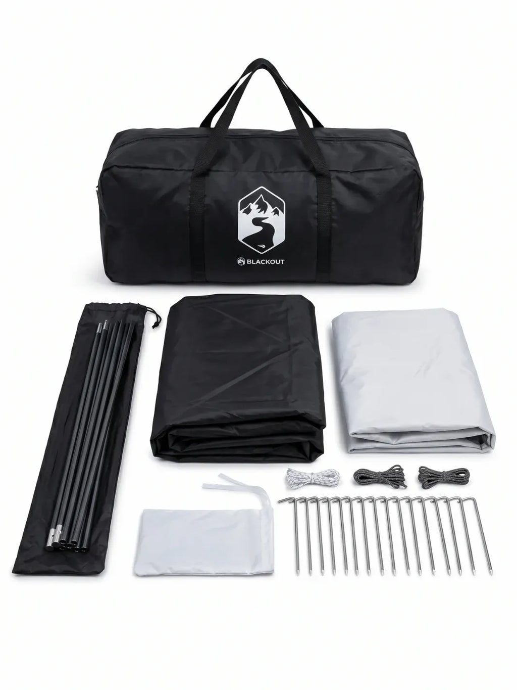 Tente fresh and black 2 personnes | OBSCURITÉ 99% & AUVENT