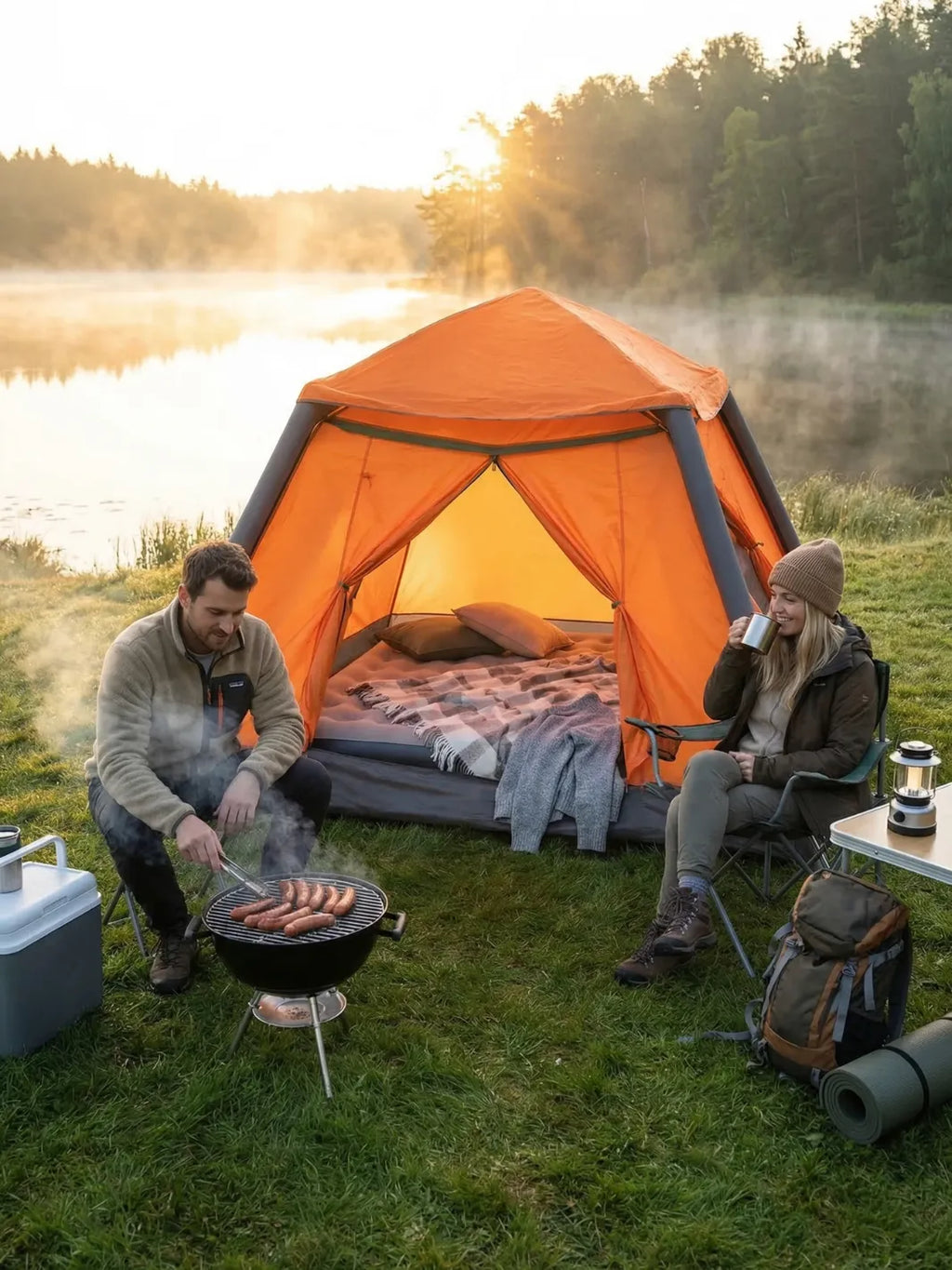 Tente gonflable 2 places | MONTAGE 2 MINUTES GARANTI