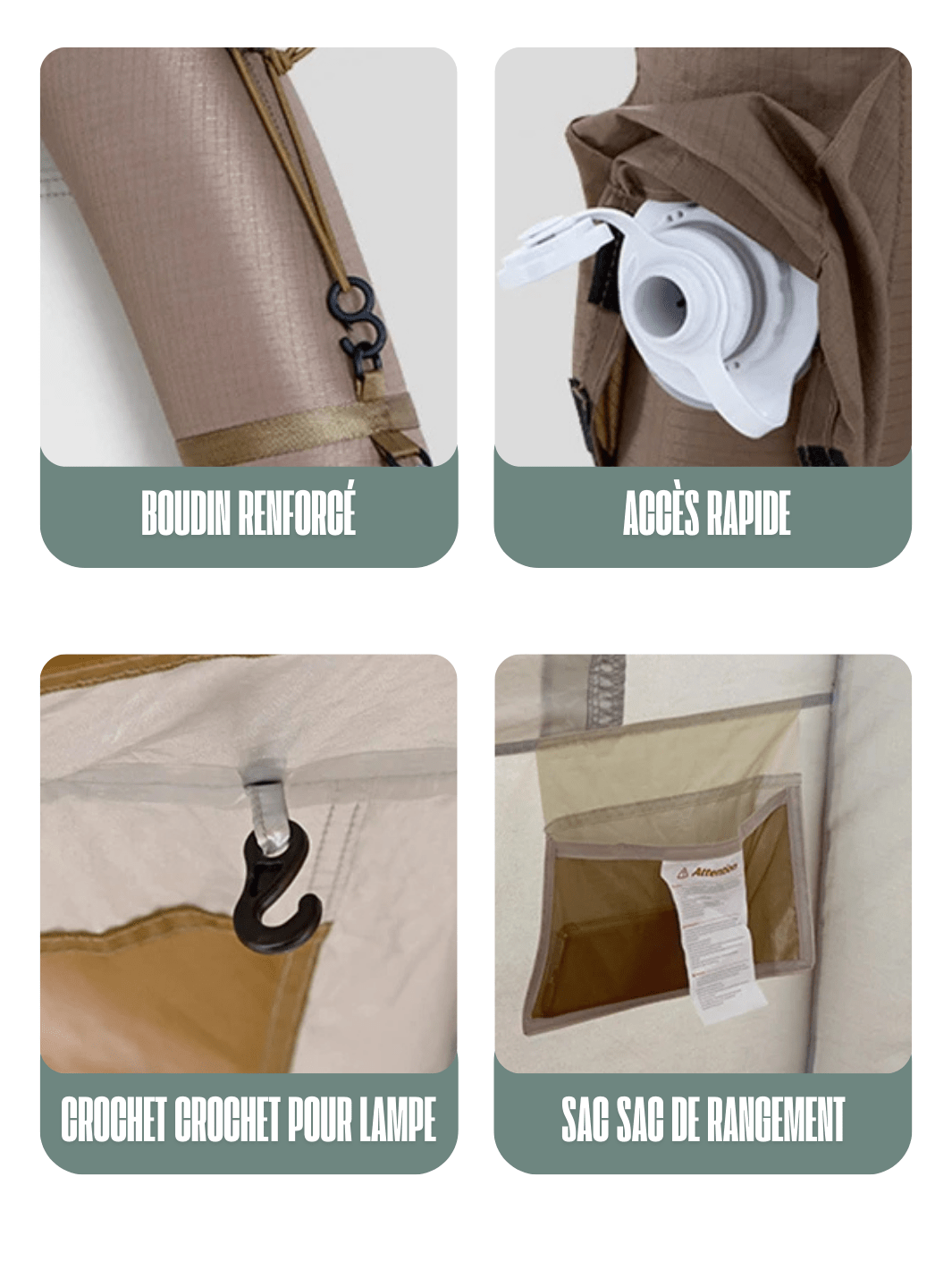 tente gonflable 3 places