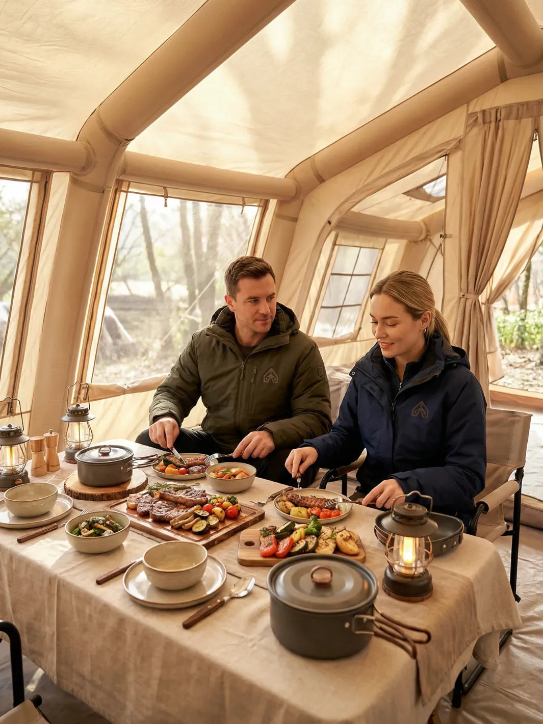 Tente gonflable maison | spacieuse et confortable