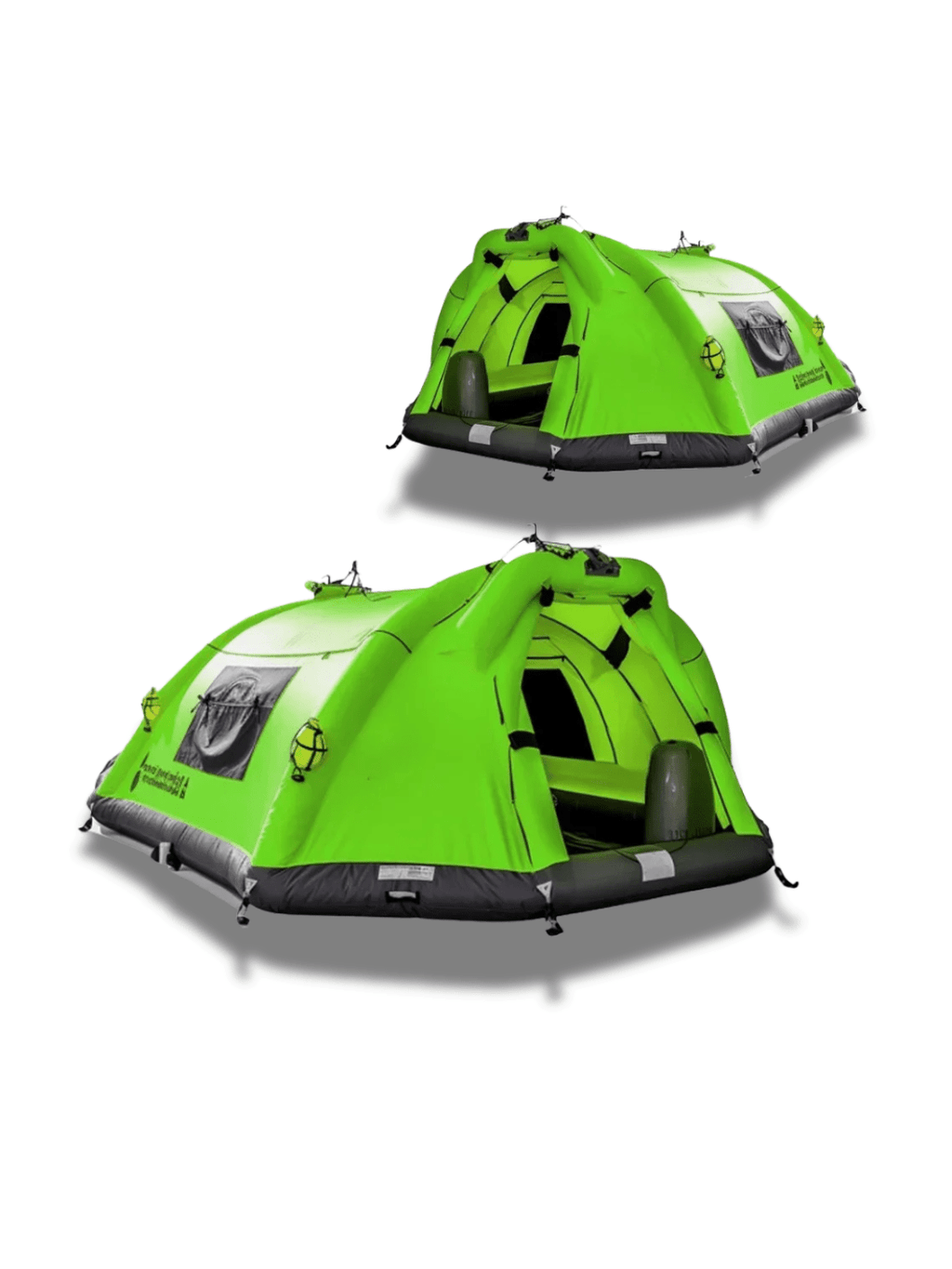 tente gonflable sur l'eau