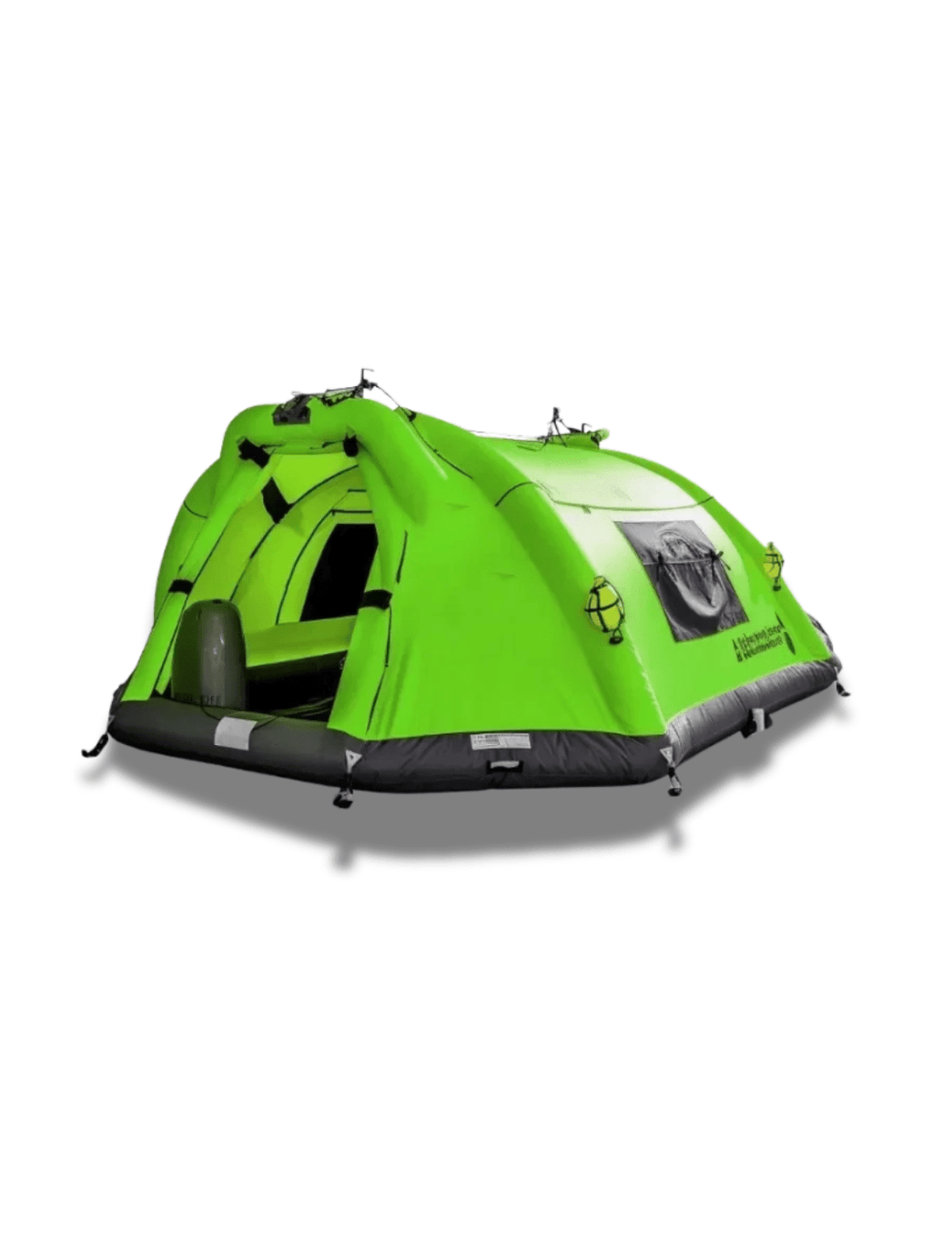 tente gonflable sur l'eau