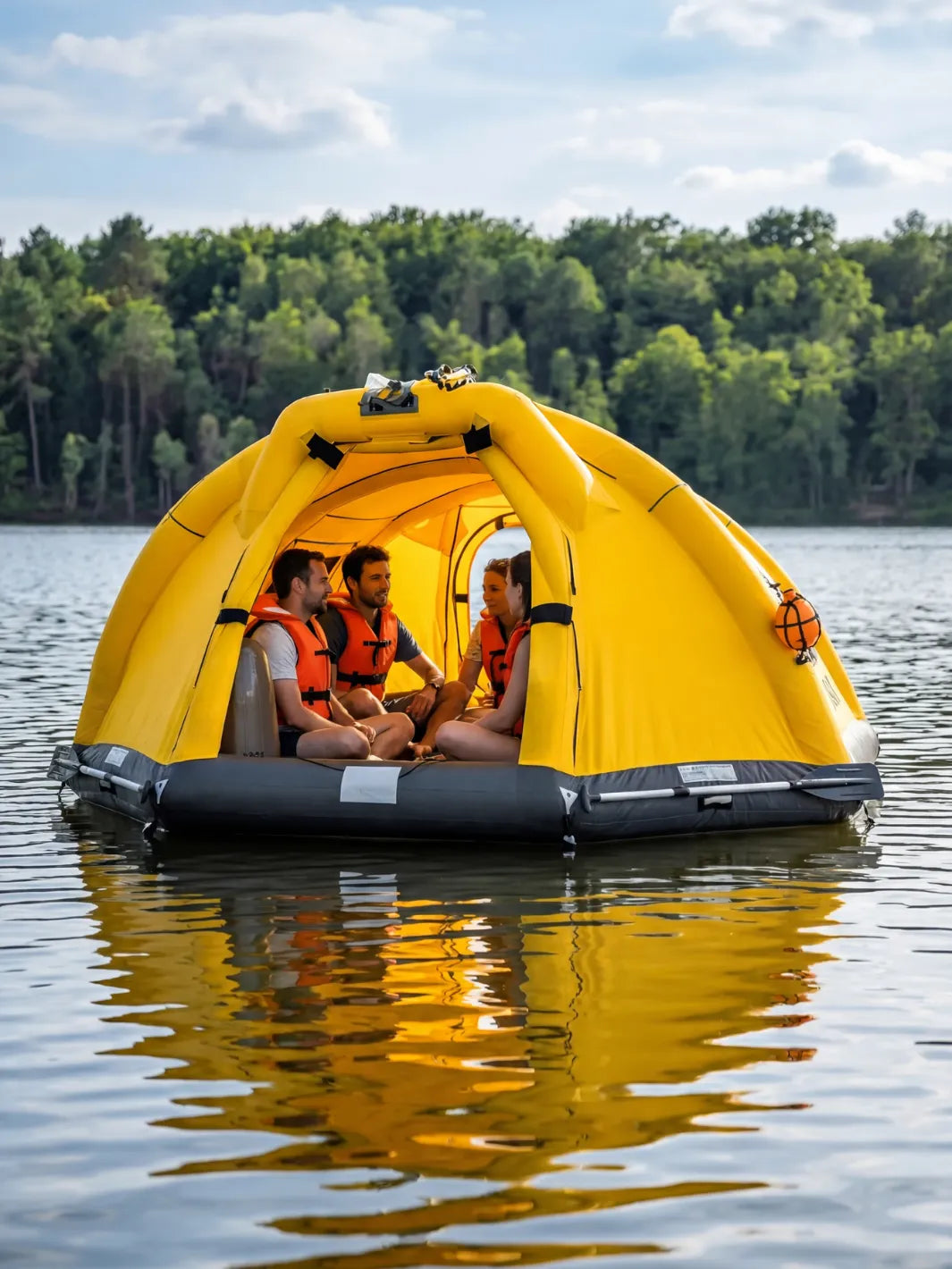 Tente gonflable sur l'eau | flottante et unique