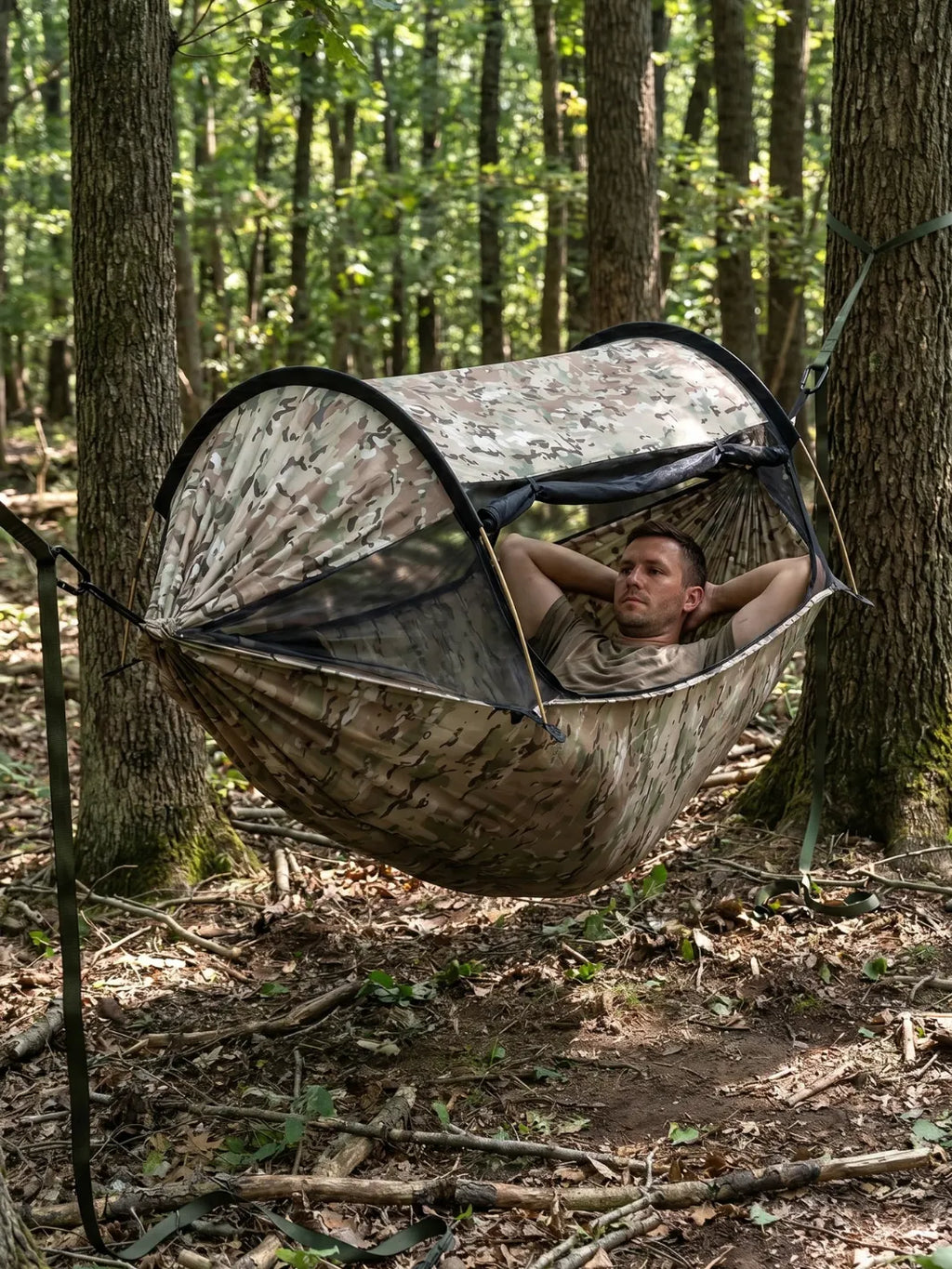 Tente hamac militaire | 3 EN 1 HAMAC + TENTE + ABRI DE SURVIE