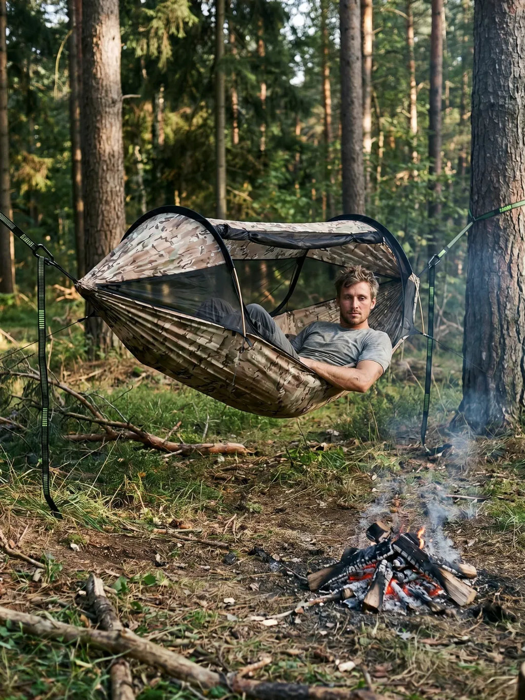 Tente hamac militaire | 3 EN 1 HAMAC + TENTE + ABRI DE SURVIE