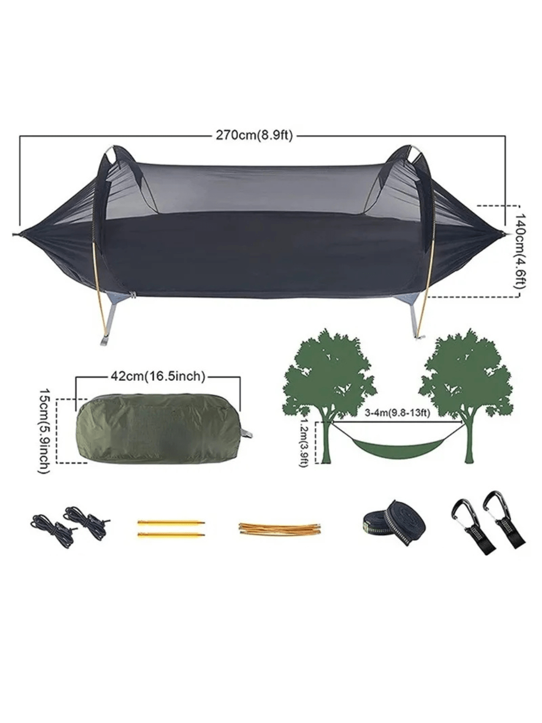 tente hamac suspendu