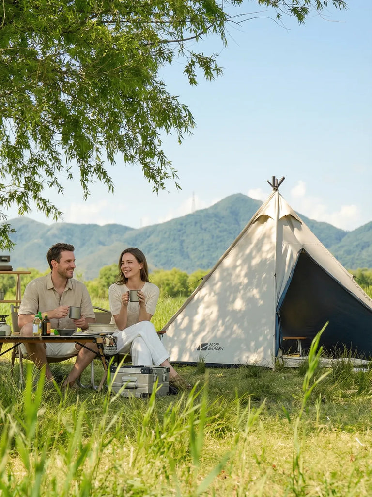HipierFx Tente De Camping 4 Personnes Tipi Ultralight Imperméable - Tente Familiale Trekking