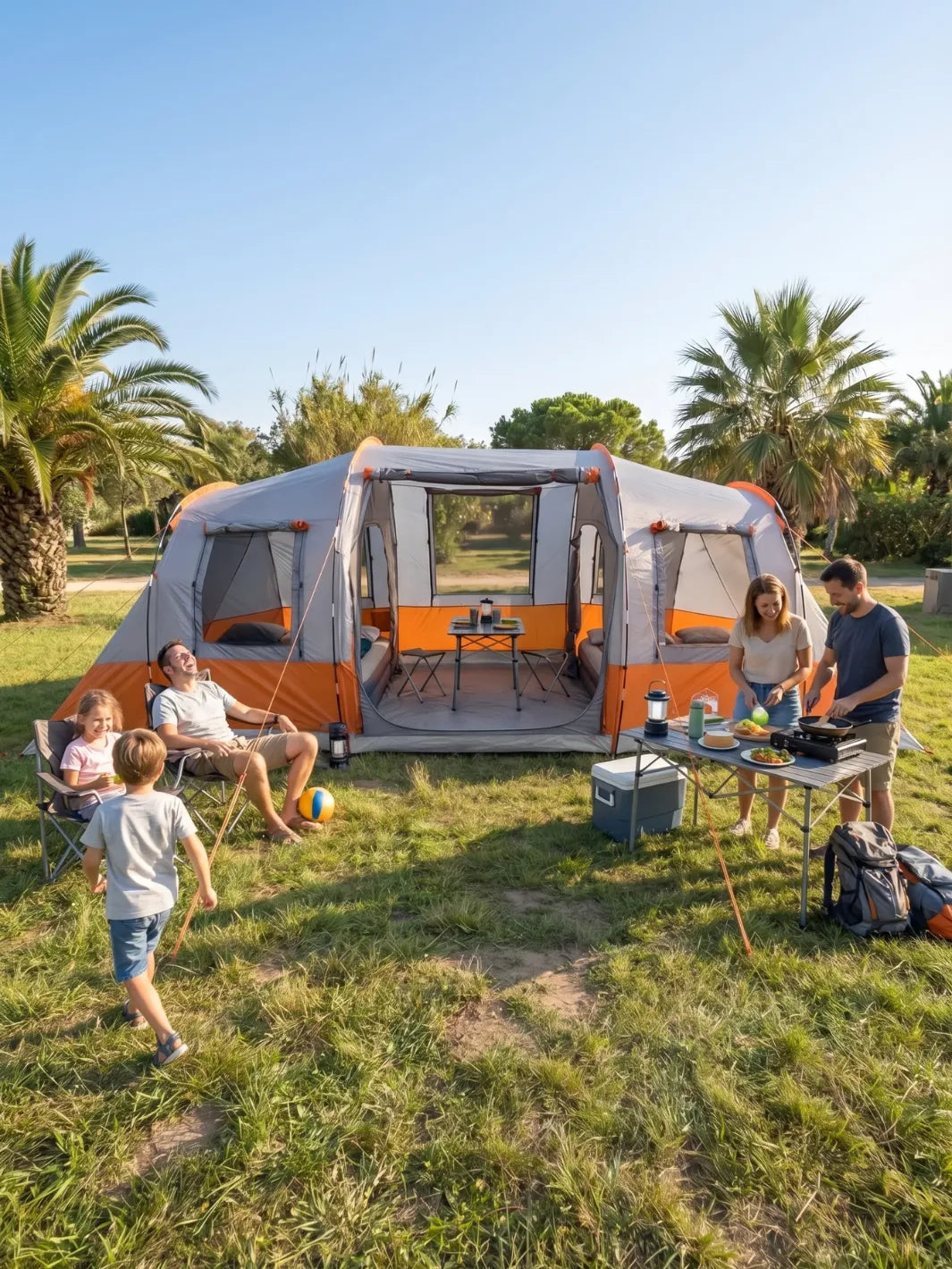 Tente pour 6 personnes | TROIS PIÈCES FLEXIBLES