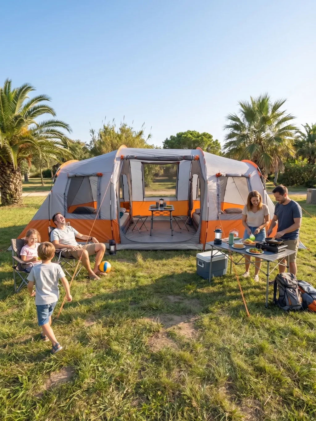 Tente pour 6 personnes | TROIS PIÈCES FLEXIBLES