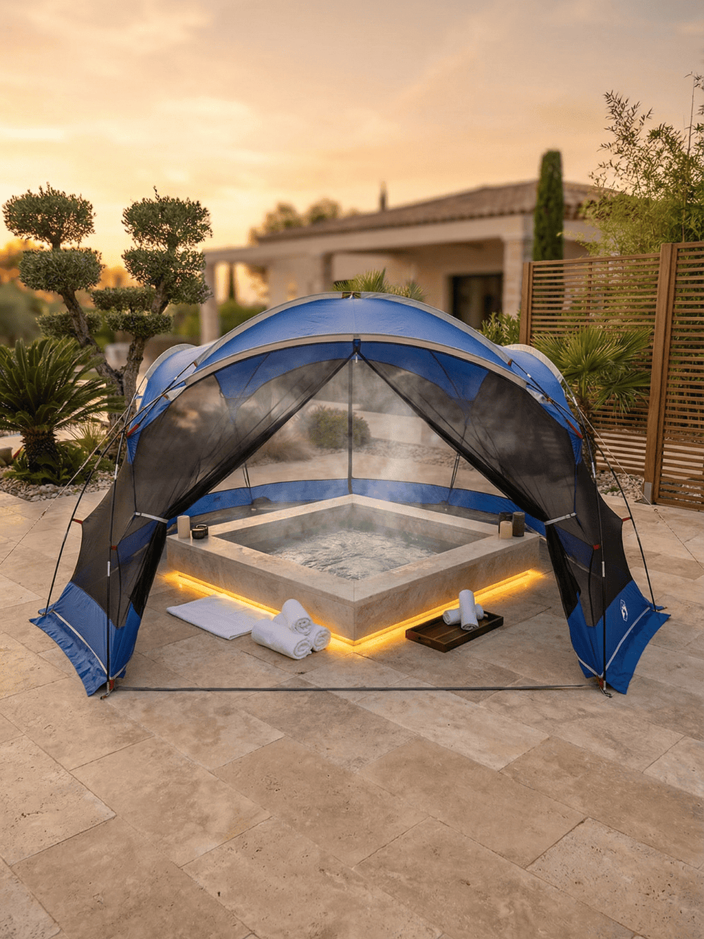 Tente pour jacuzzi | Confort & chaleur toute l’année