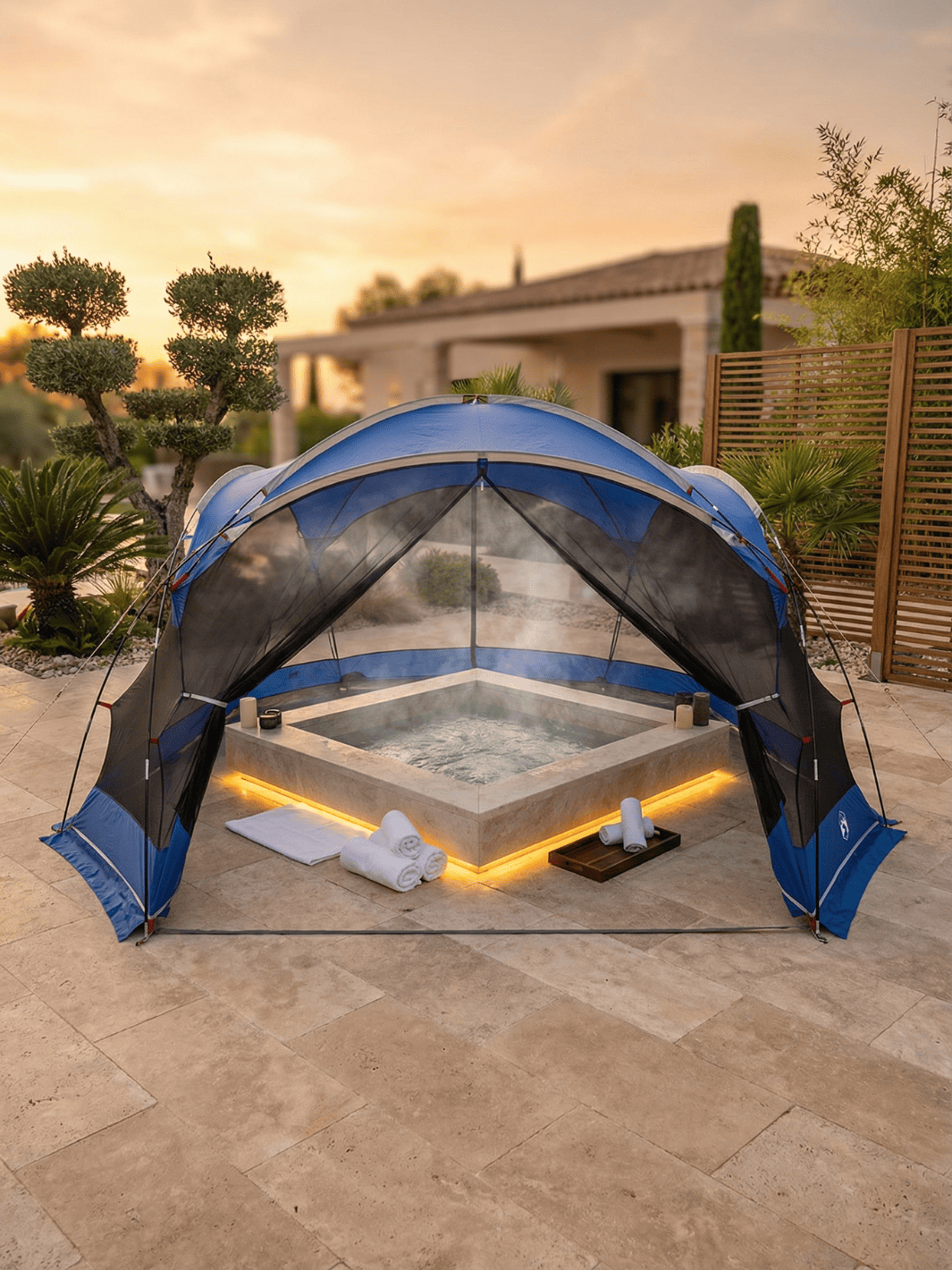 Tente pour jacuzzi | Confort & chaleur toute l’année