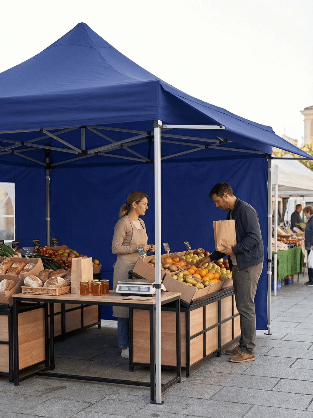 Tente pour les marchés | pliable et solide