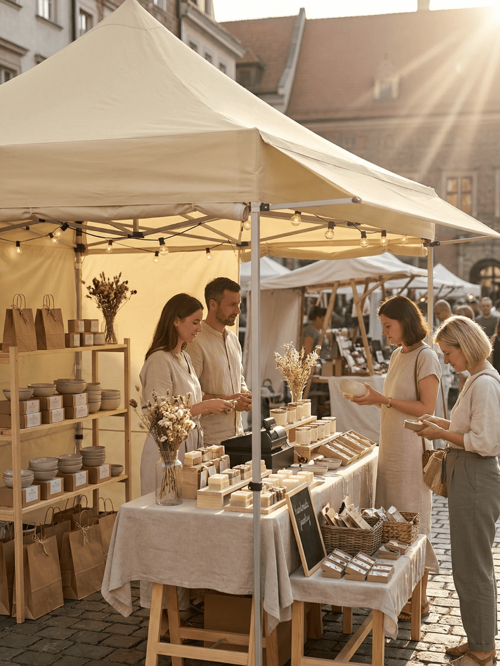 Tente pour les marchés | pliable et solide