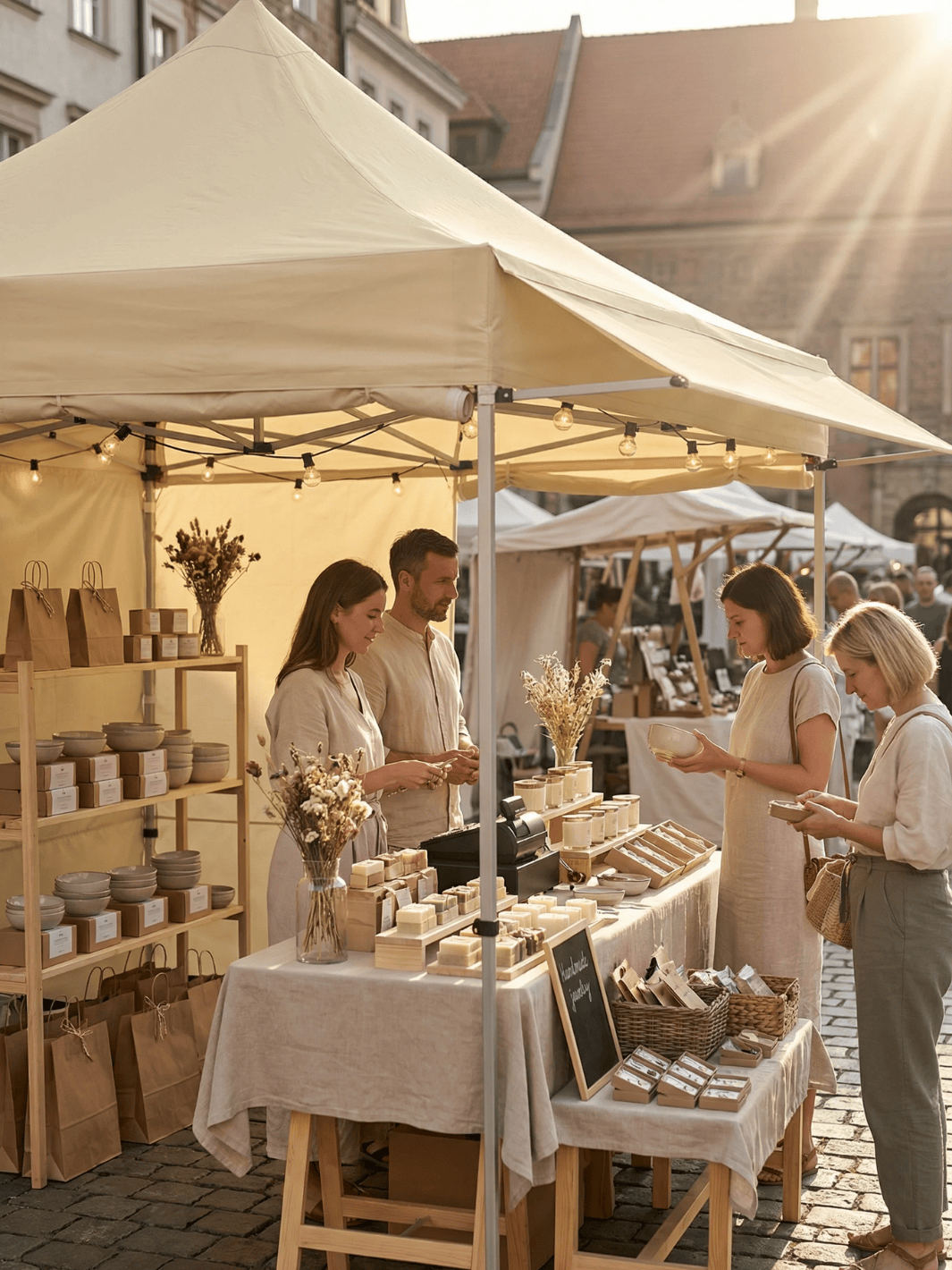 Tente pour les marchés | pliable et solide