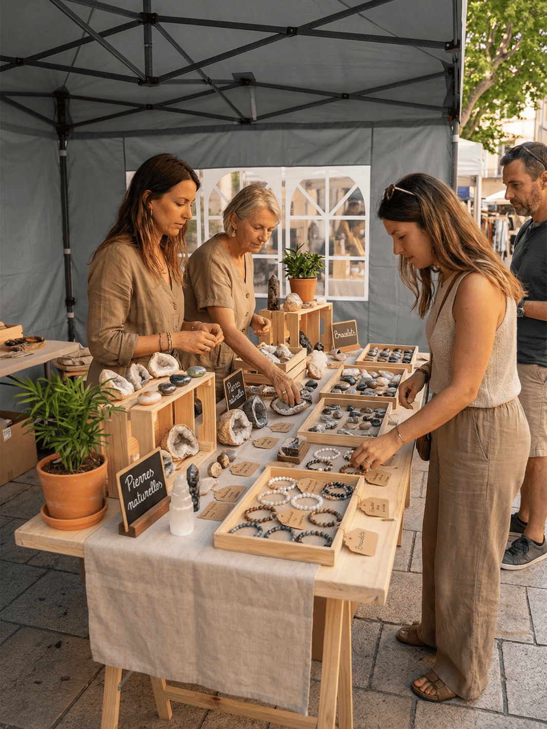 Tente pour les marchés | pliable et solide