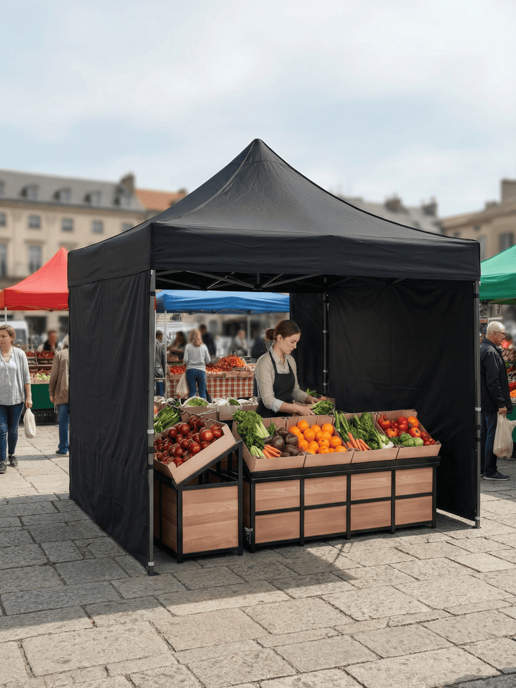 Tente pour les marchés | pliable et solide