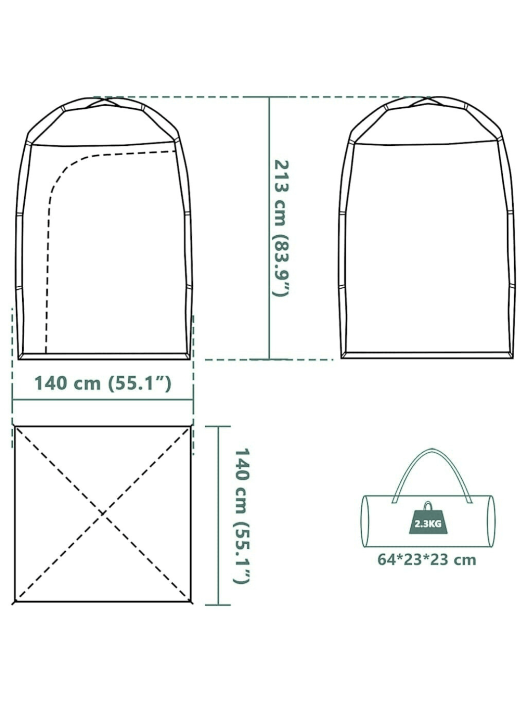 Tente pour toilette camping | Intimité en extérieur