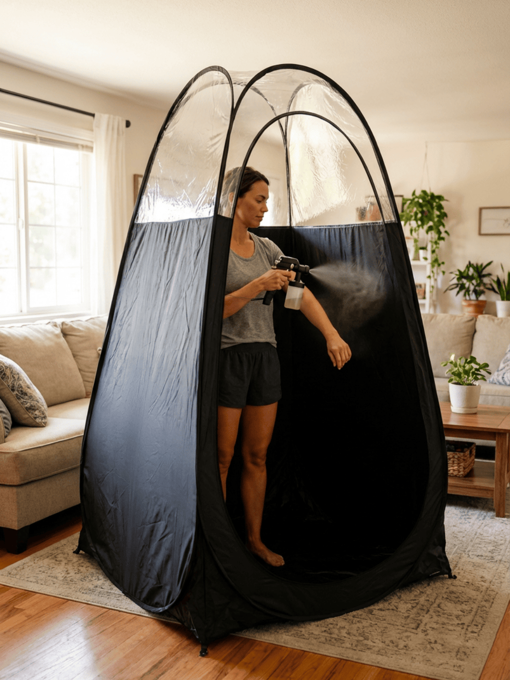 Tente spray tan | Espace pro en 2 secondes