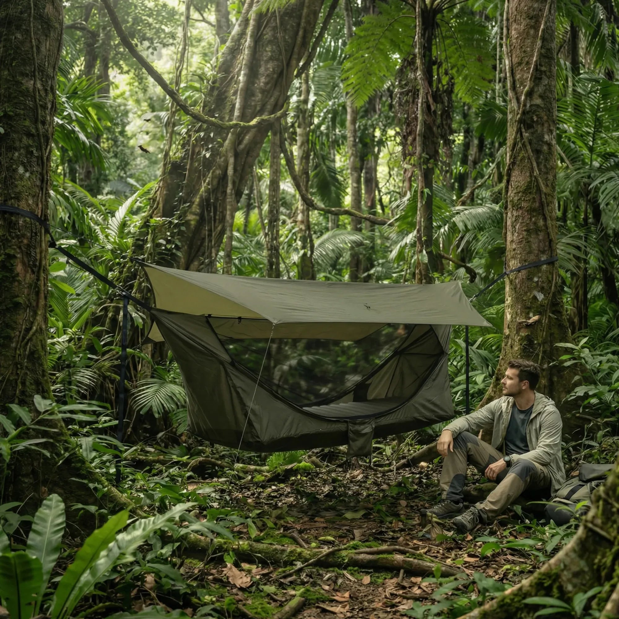 tente suspendue camping