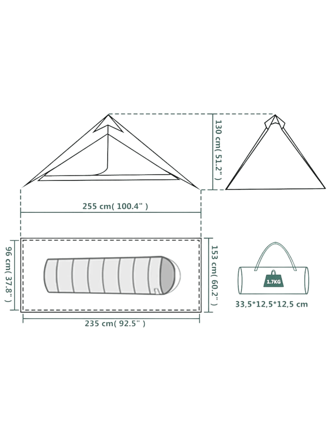 Tente tipi 4 saisons 1 place | Aventure solo