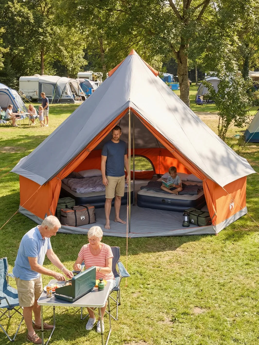 Tente tipi 4 saisons | SPACIEUSE 8 PERSONNES
