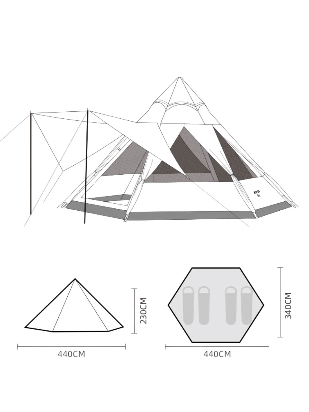 tente tipi exterieur