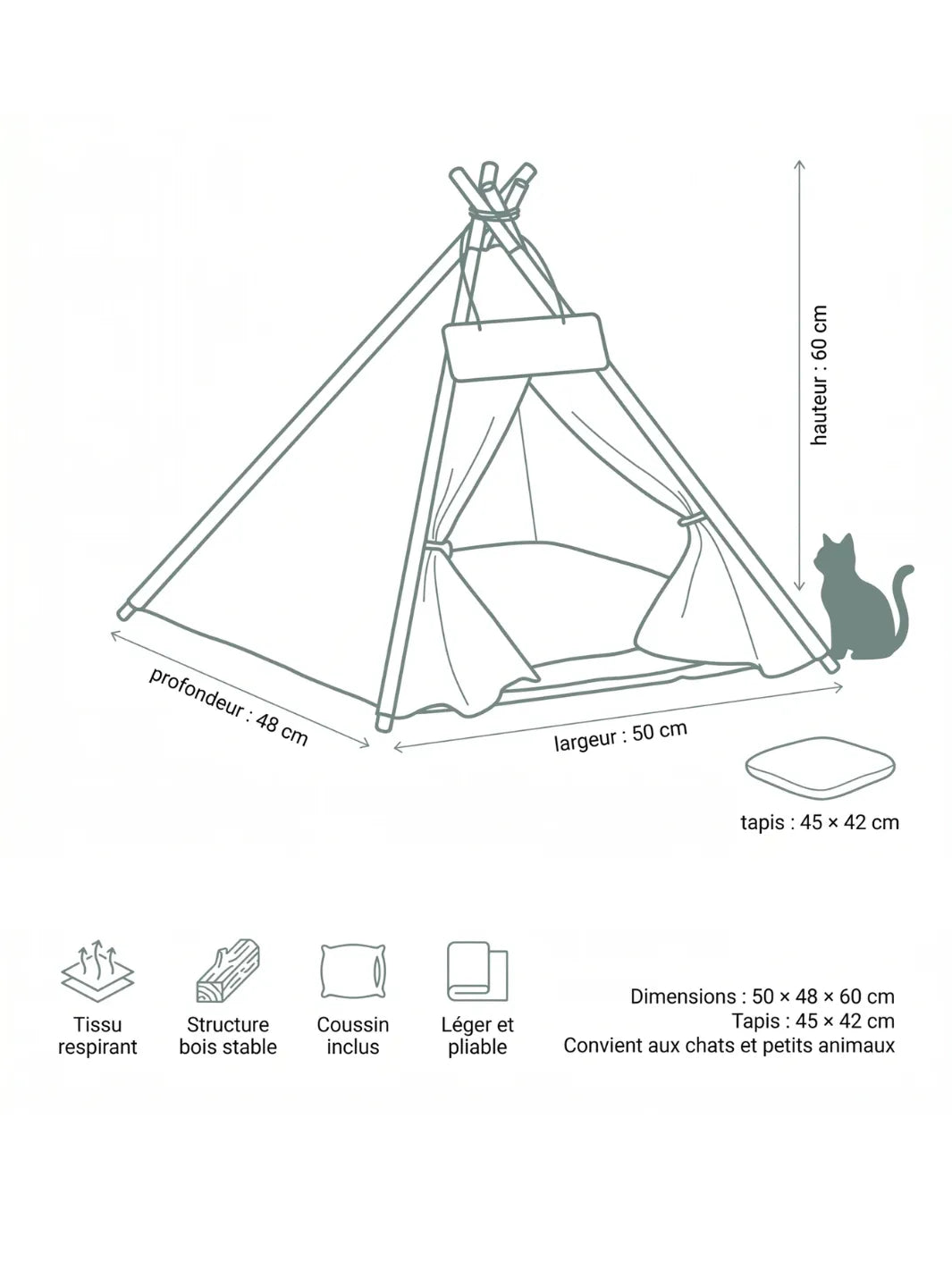 Tente tipi pour chat | VOTRE CHAT ENFIN HEUREUX