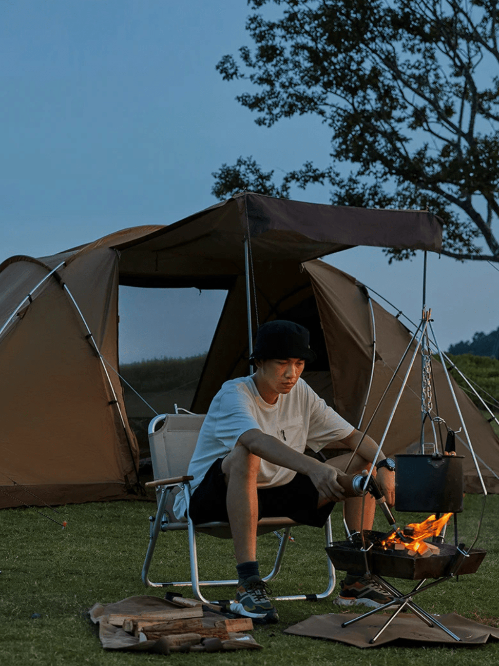 tente tunnel 2 chambres