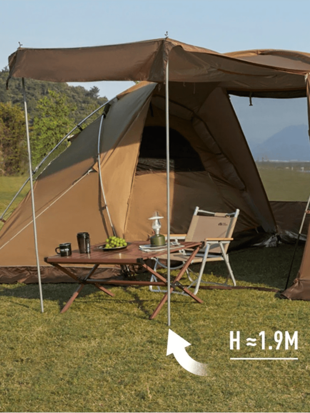 tente tunnel 2 chambres