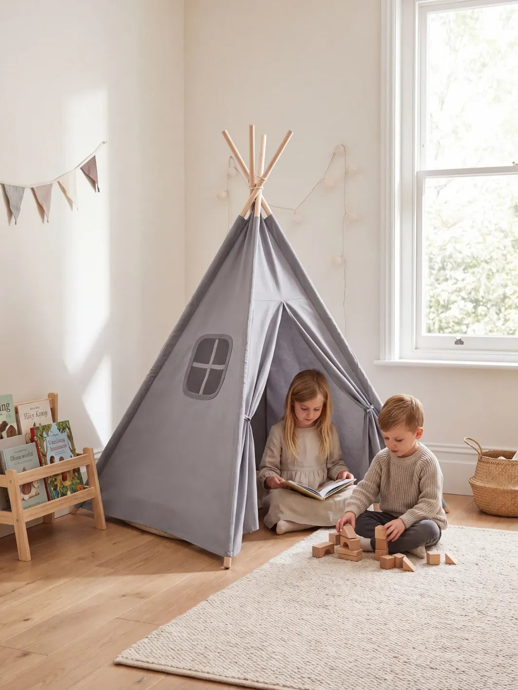 Tipi enfant en bois massif | 1,50 m, dès 3 ans
