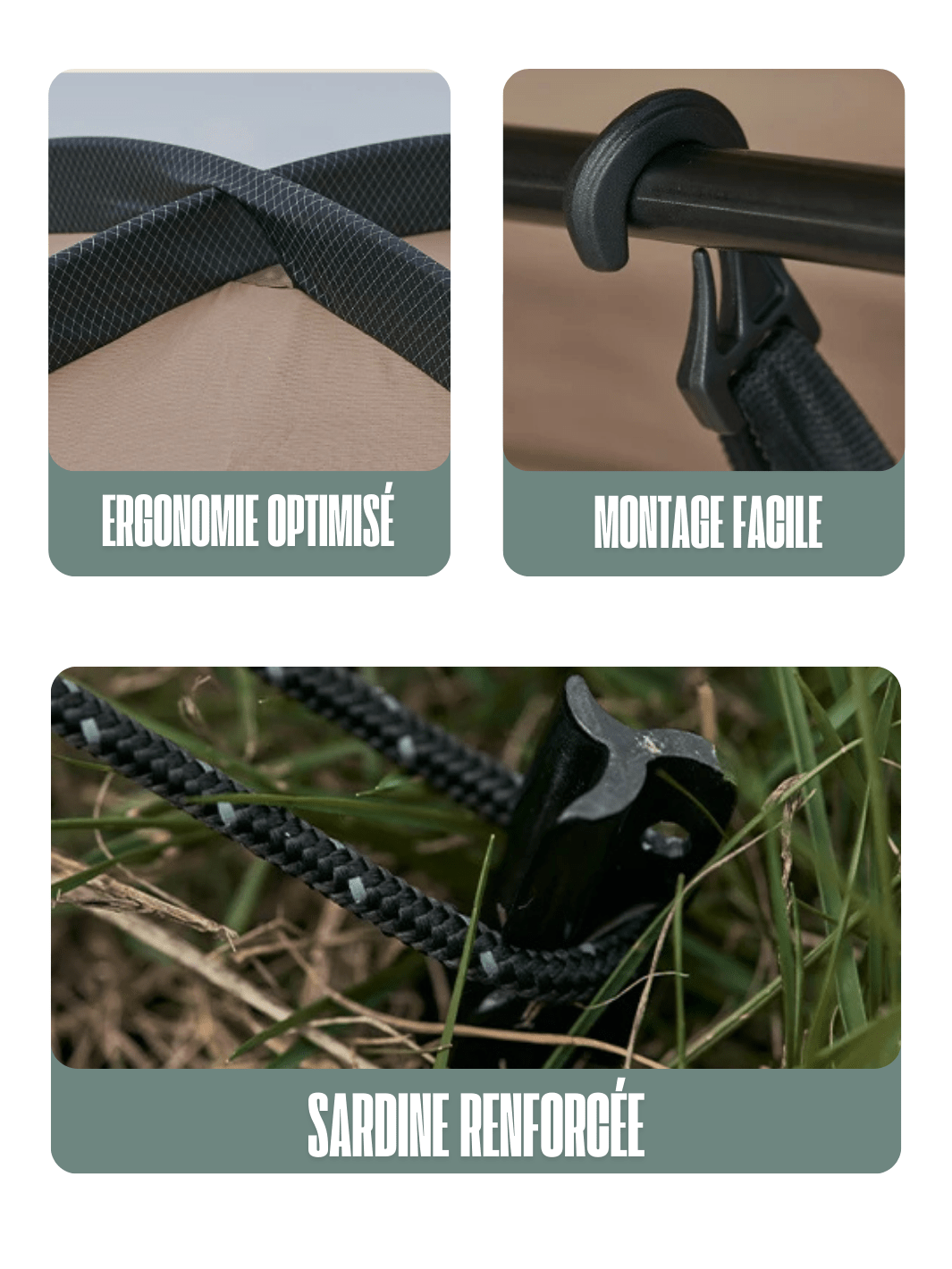 toile de tente 3 places