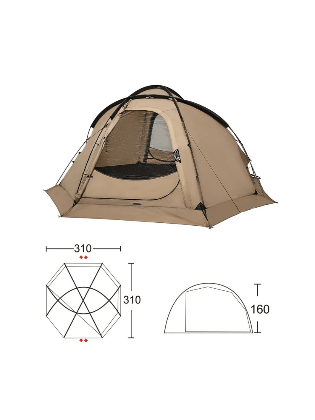 toile de tente 3 places