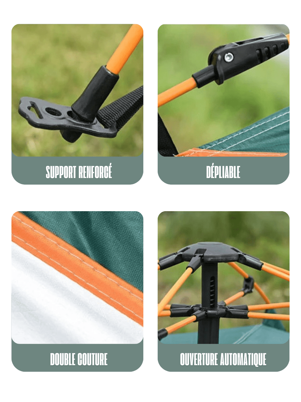 toile de tente 4 places