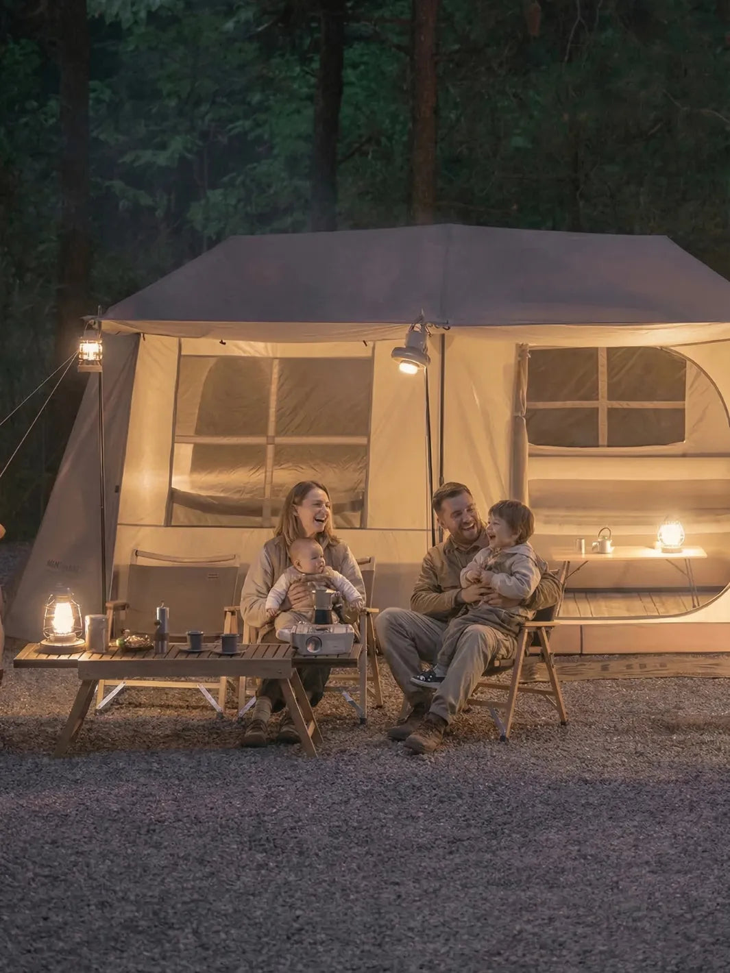 Toile de tente familiale | 6 PERSONNES CONFORT TOTAL