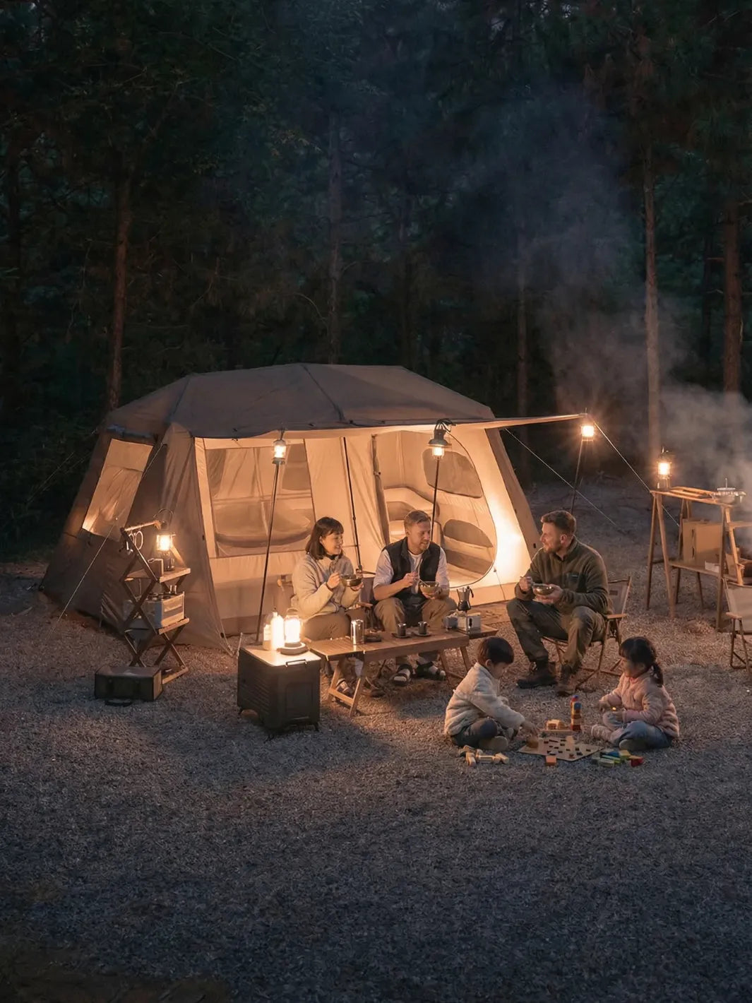 Toile de tente familiale | 6 PERSONNES CONFORT TOTAL