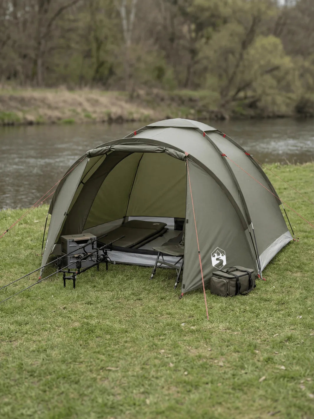 Toile de tente pêche | DEUX PERSONNES CONFORTABLES