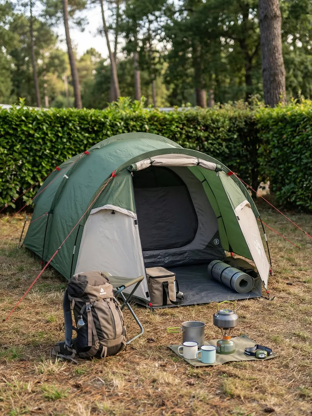 Toile de tente tunnel 2 pers. | INTIMITÉ ET PROTECTION TOTALE
