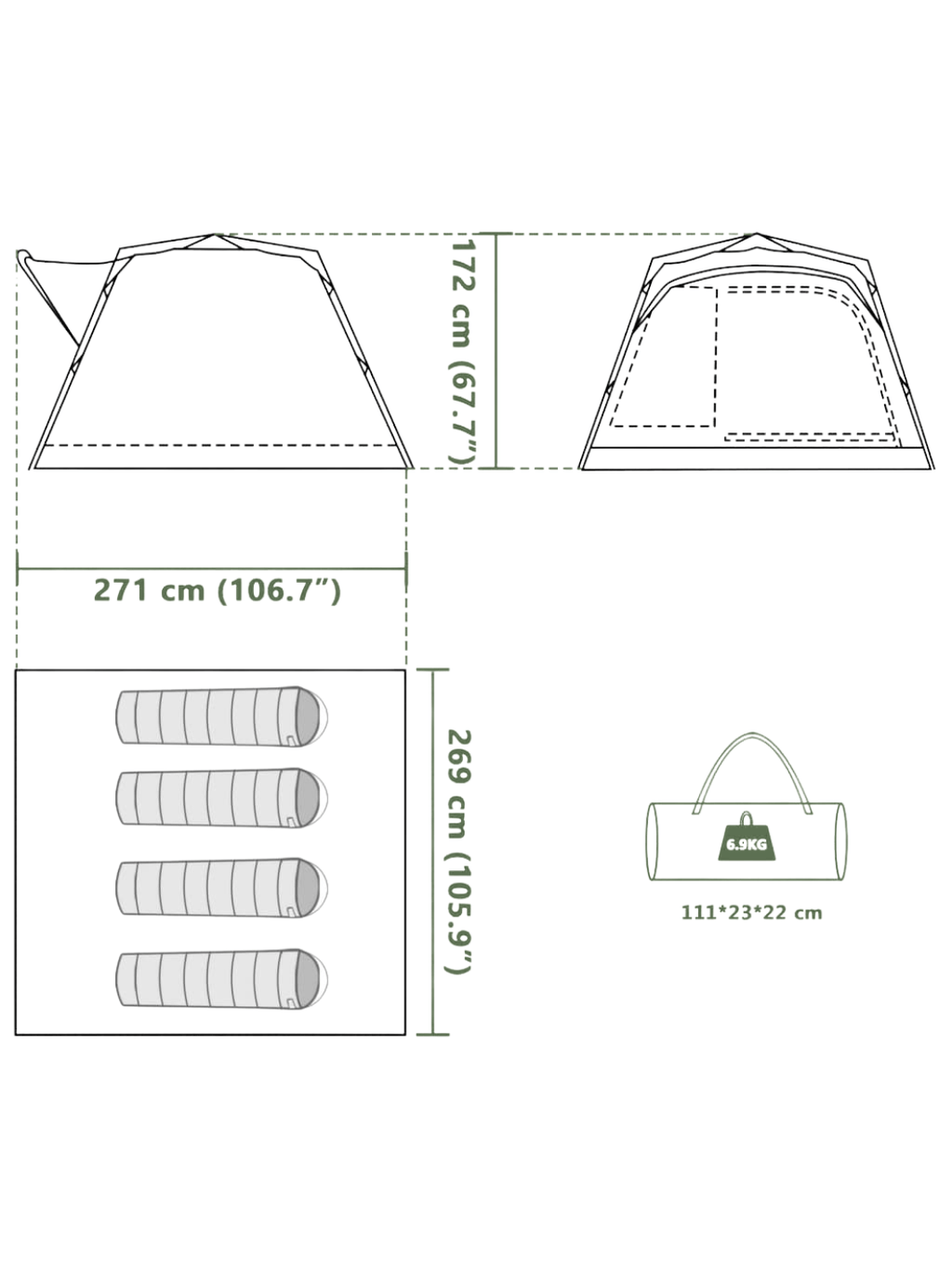 Tonnelle pêche carpe | Abri pratique & Automatique