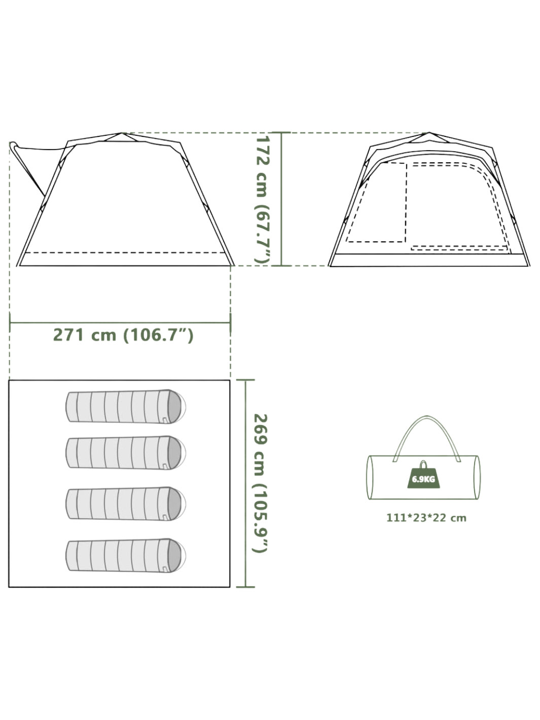Tonnelle pêche carpe | Abri pratique & Automatique